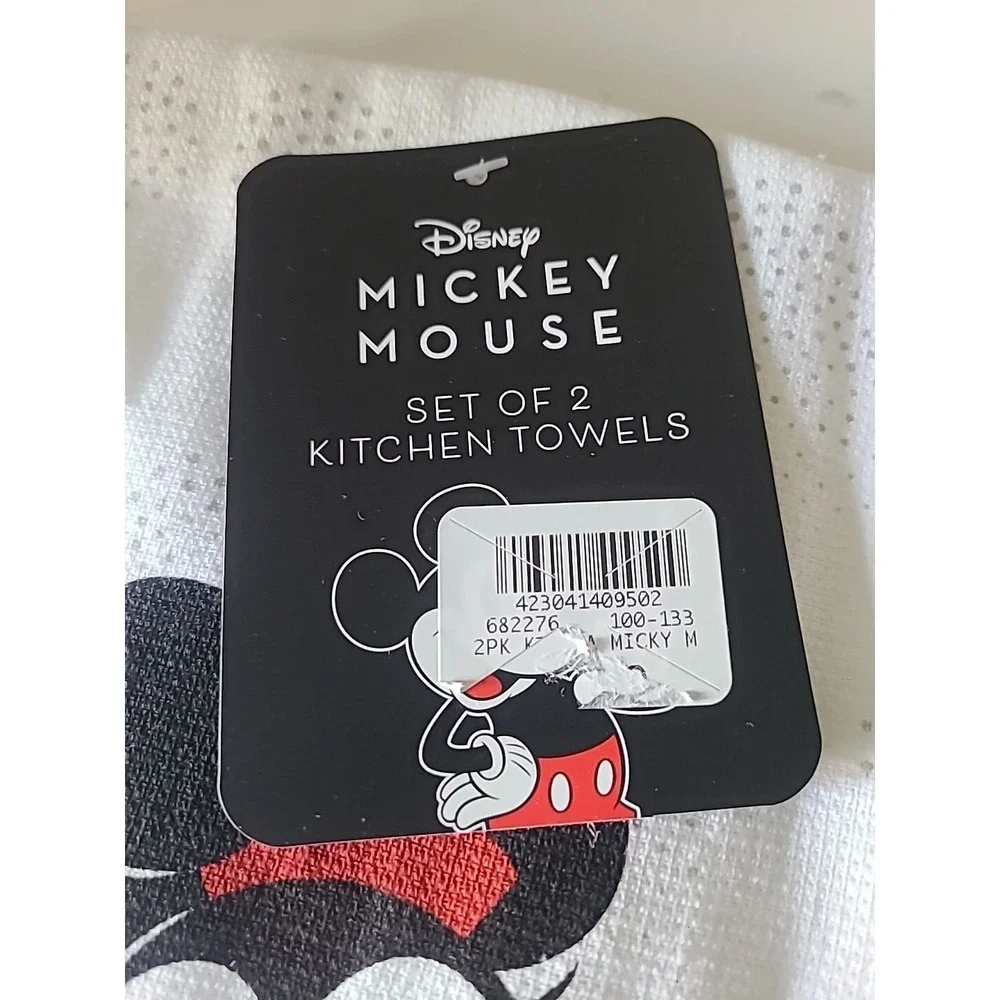 Disney NEW Mickey and Minnie Mouse 2 PACK KITCHEN TOWELS Color  100% Cotton
